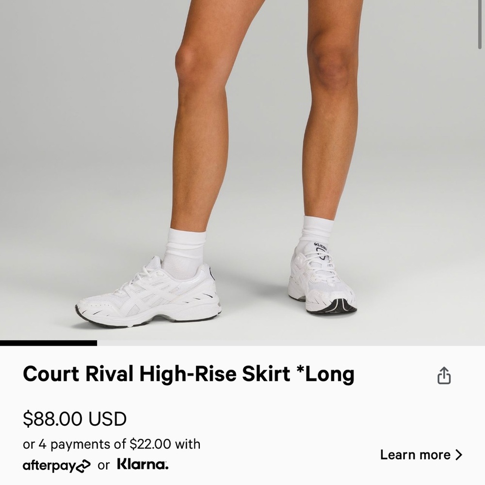 Lululemon Court Rival High Rise Skirt *Long* Version - Picture 6 of 6